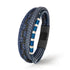 Blaues Lederarmband Herren Damen Uniqal gravur
